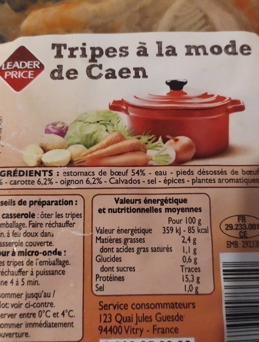 Leader Price Tripes à la mode de Caen packshot