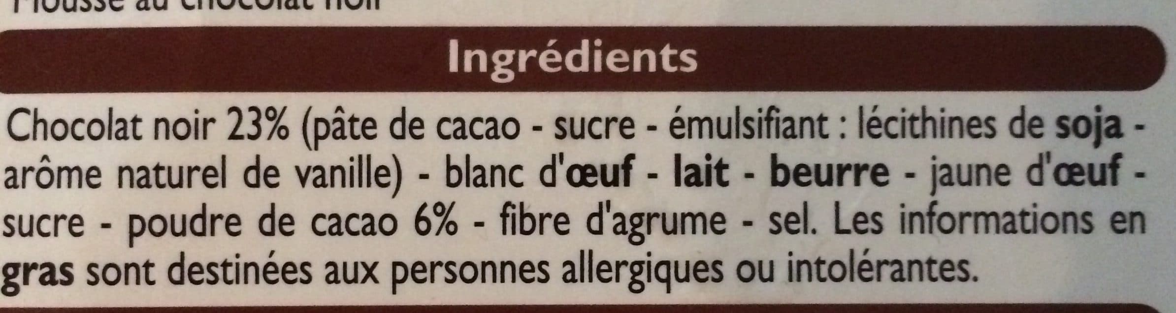 Leader Price Mousse chocolat noir packshot