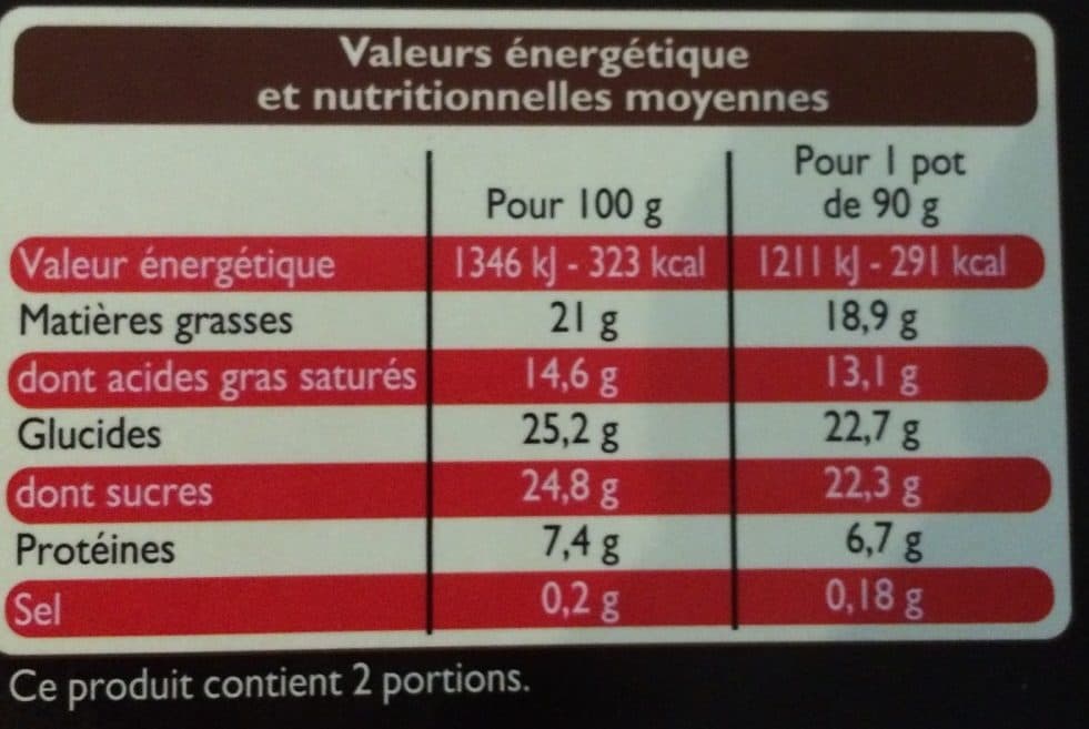 Leader Price Mousse chocolat noir packshot