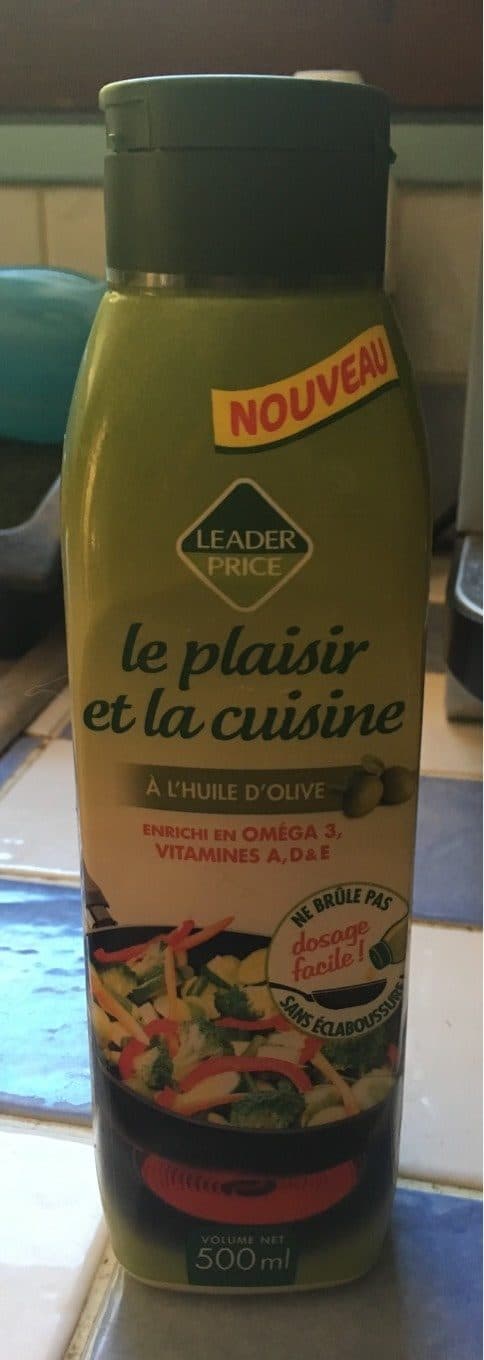 Leader Price Huile d'olive enrichie packshot