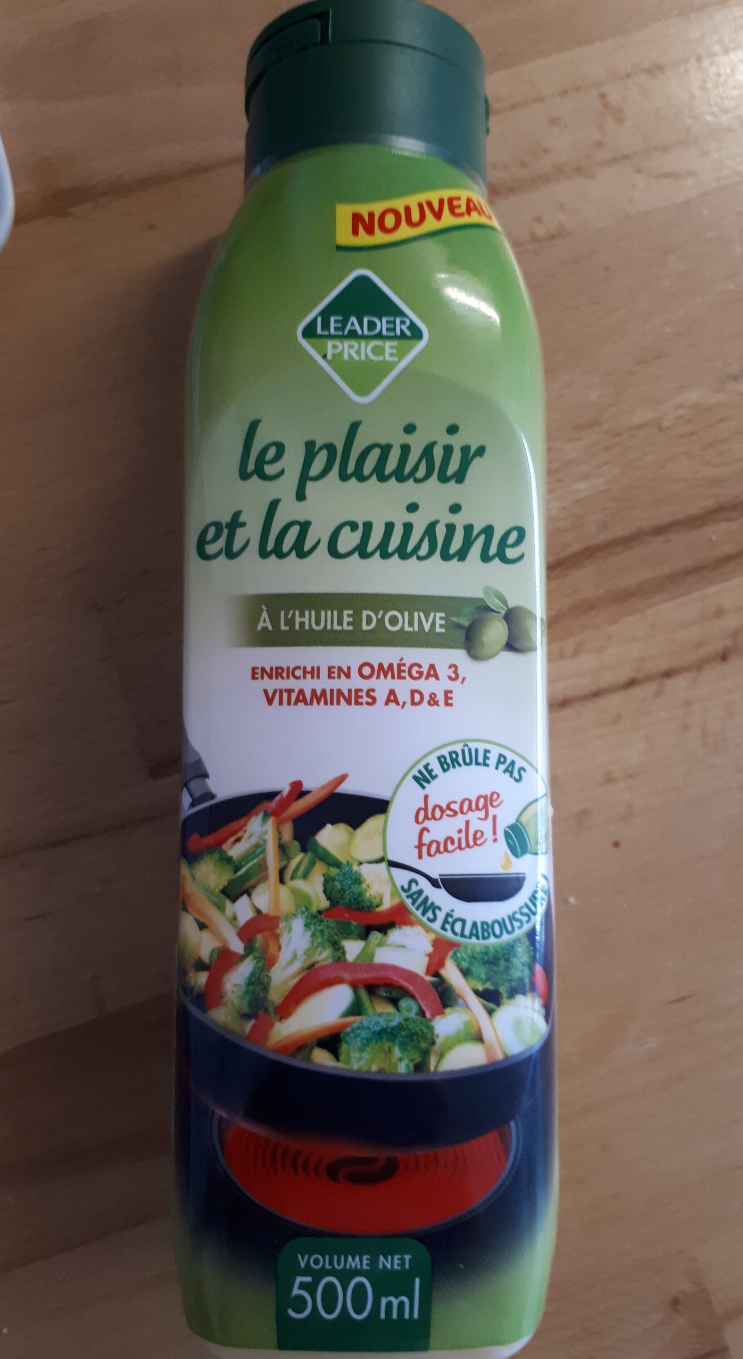 Leader Price Huile d'olive enrichie packshot