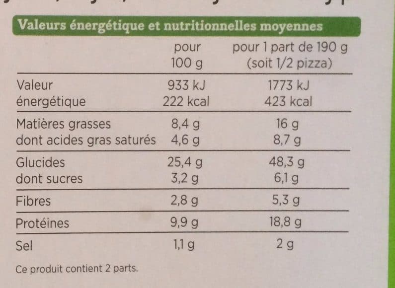 Franprix Pizza aux 3 Fromages Bio packshot