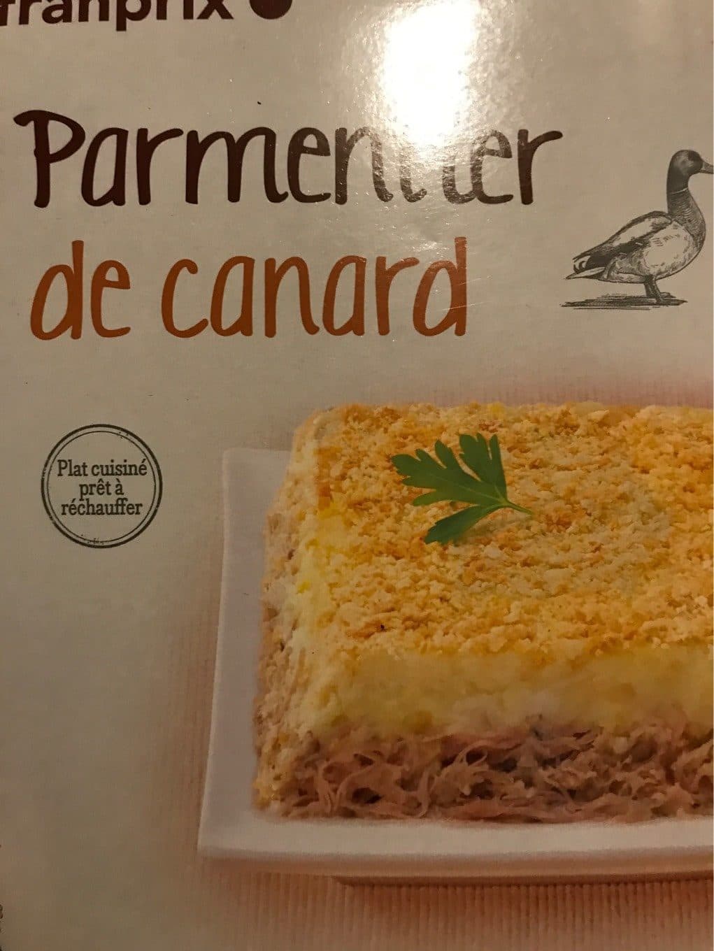 Franprix Parmentier de canard packshot