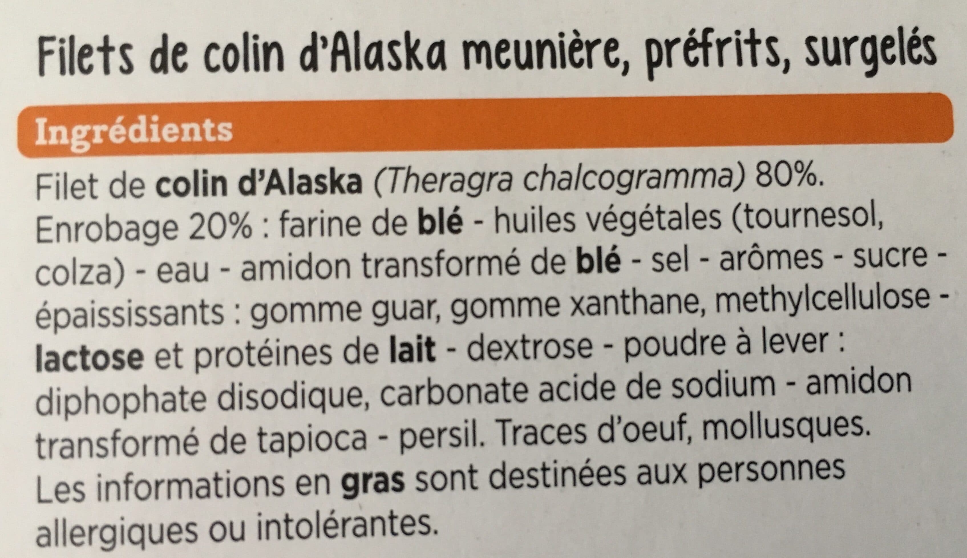 Franprix Filets de colin d’alaska meunière packshot