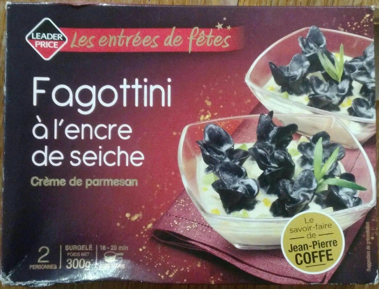 Leader Price Fagottini à l'encre de sèche packshot