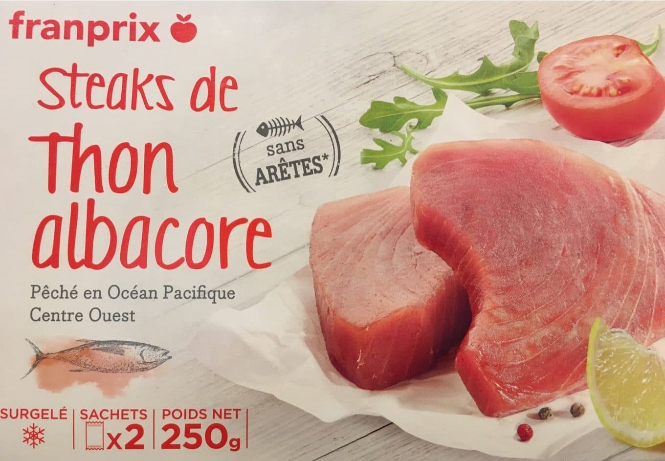 Franprix Steaks de thon albacore packshot
