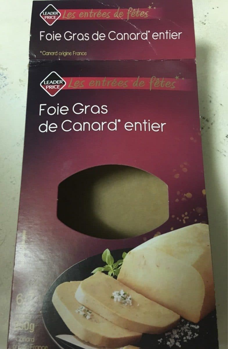 Leader Price Foie Gras de Canars entier packshot