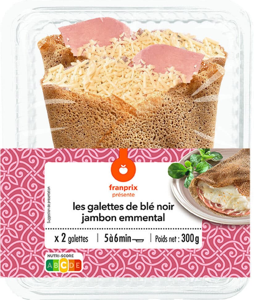 Franprix 2 Galettes jambon emmental packshot