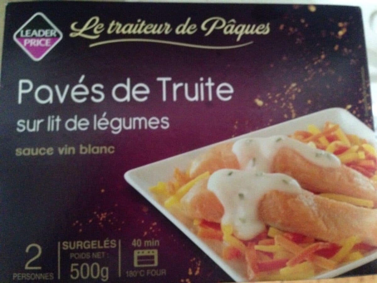 Leader Price Pavés de truite packshot