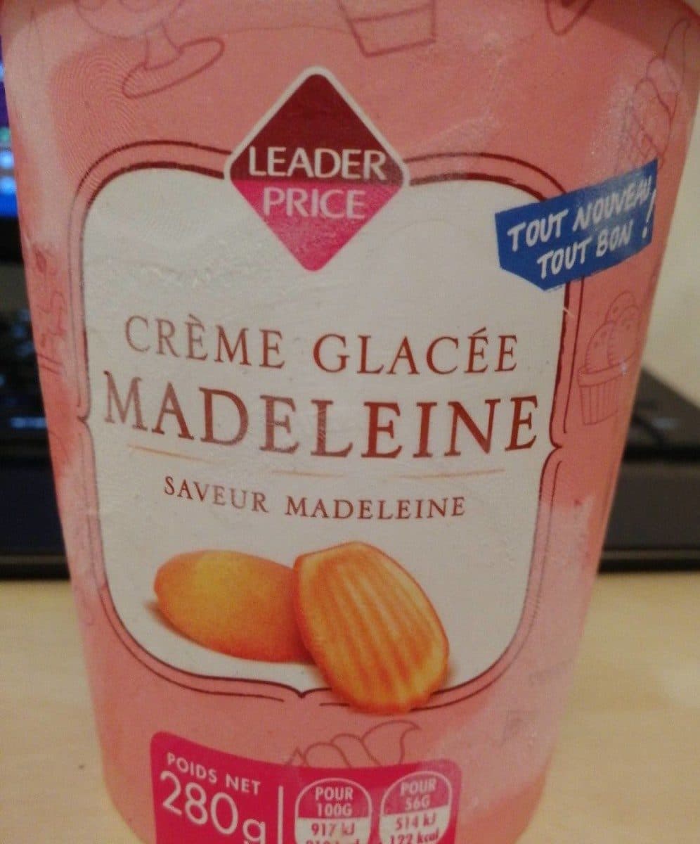 Leader Price Crème Glacée Madeleine packshot
