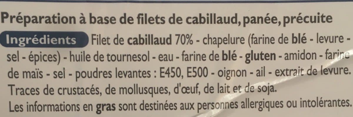 Leader Price Filet de Cabillaud Pané packshot
