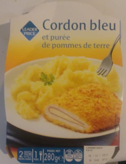 Leader Price Cordon bleu et purée de pommes de terre packshot