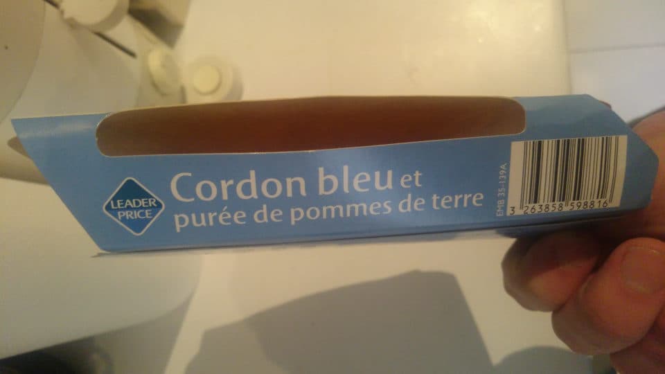 Leader Price Cordon bleu et purée de pommes de terre packshot