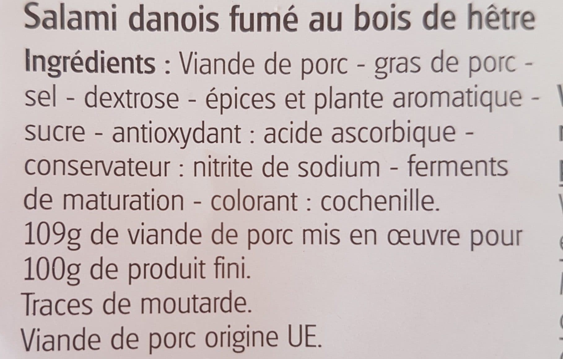 Leader Price Salami danois fumé packshot