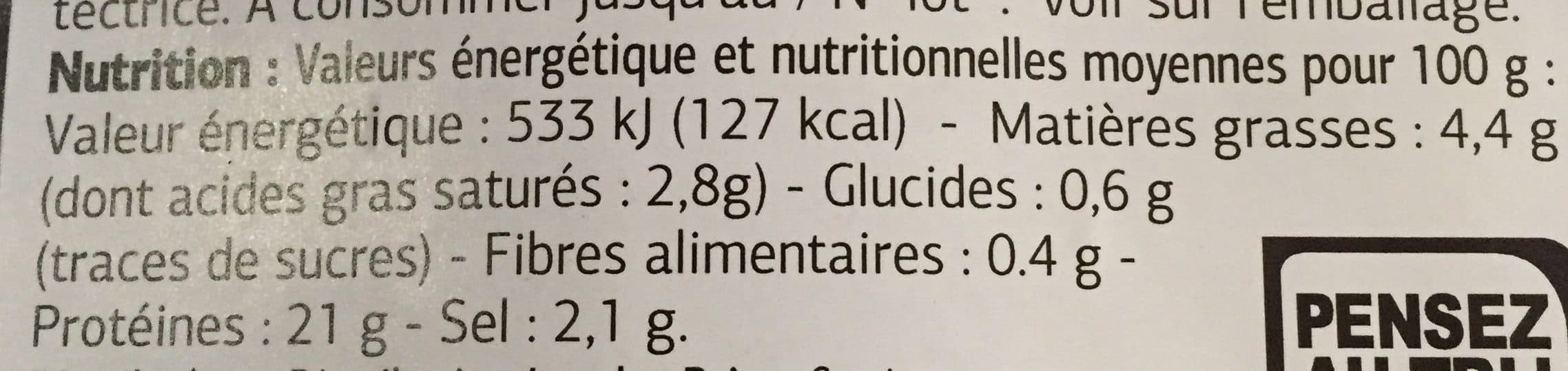 Leader Price Jambon cuit cuisiné au bouillon à l'os 2 Tranches packshot