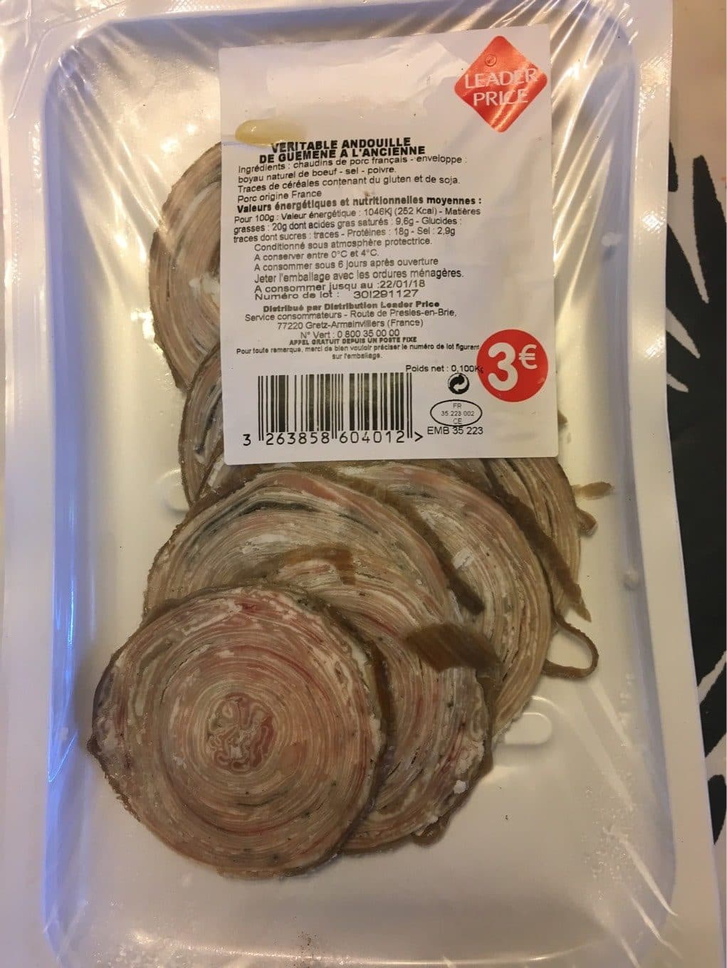 Leader Price Veritable andouille de Guemene à l’ancienne packshot