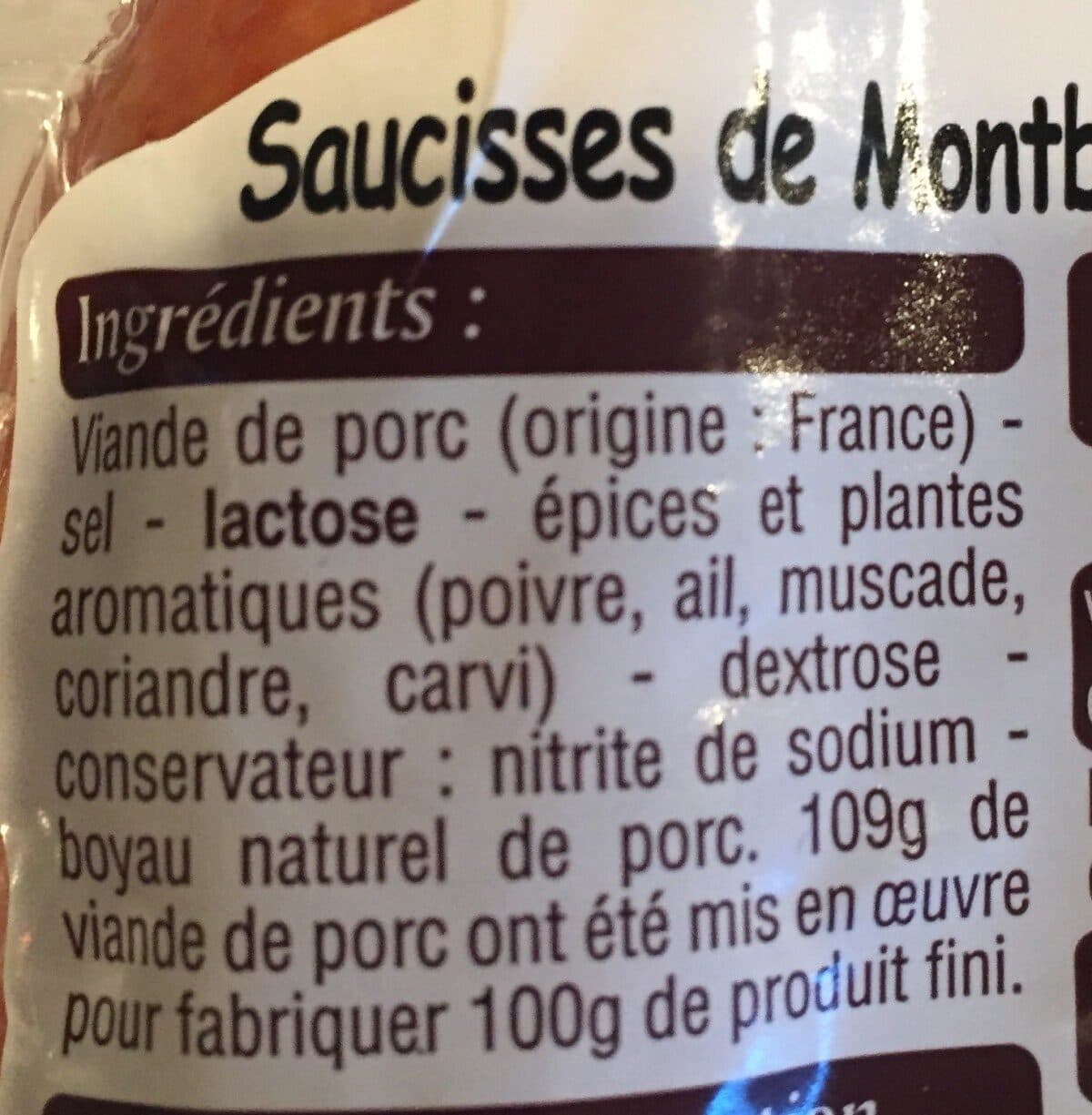 Leader Price Saucisses de Montbéliard packshot
