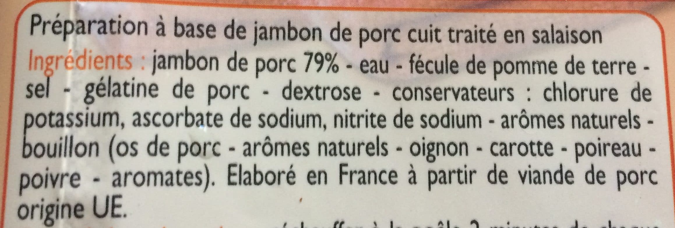 Leader Price 2 Hachés au Jambon à poêler packshot
