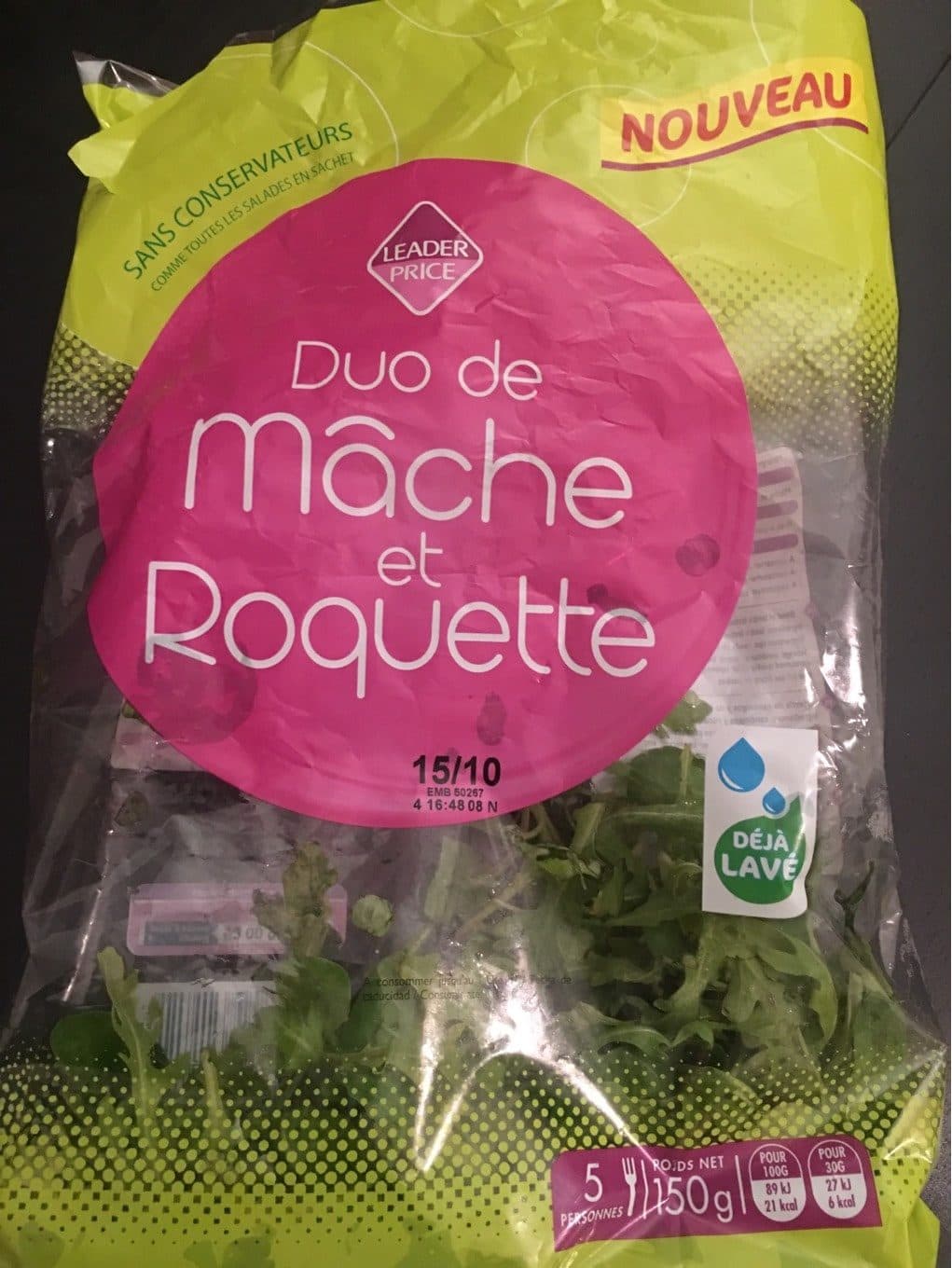 Leader Price Duo de Mâche et Roquette packshot