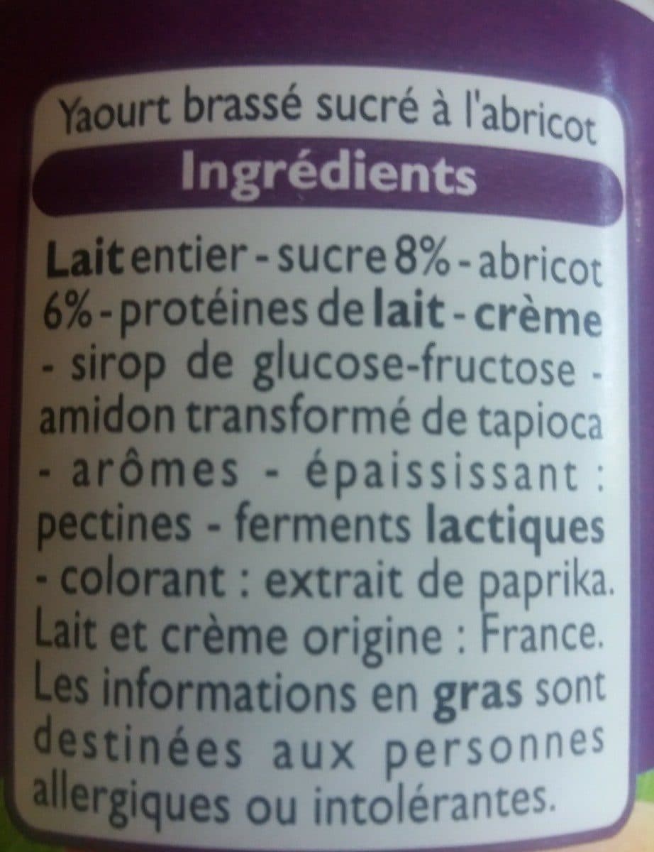 Leader Price Yaourts crémeux abricot packshot