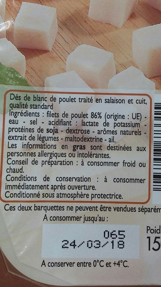 Leader Price Des de poulet packshot