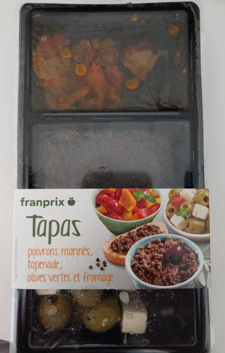 Franprix Tapas "poivrons marinés, tapenade, olives vertes et fromage" packshot
