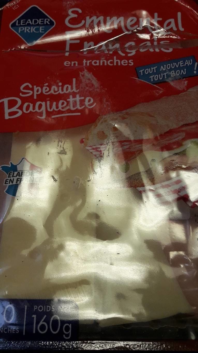 Leader Price Emmental francais packshot