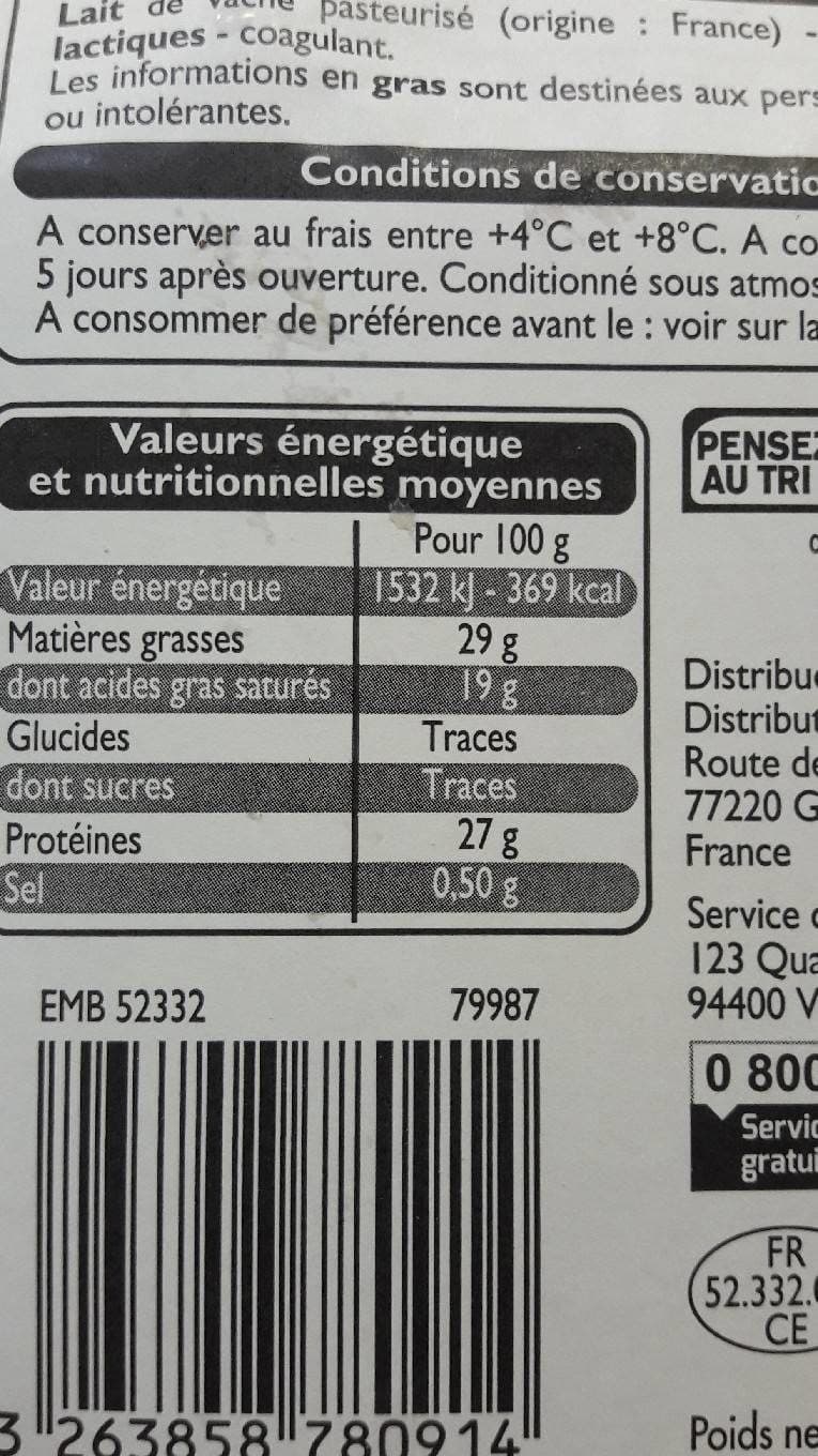 Leader Price Emmental francais packshot
