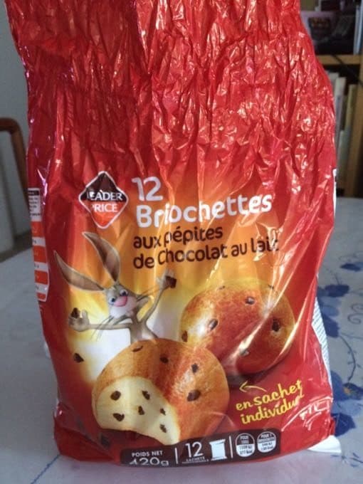 Leader Price Briochettes aux Pépites de Chocolat packshot
