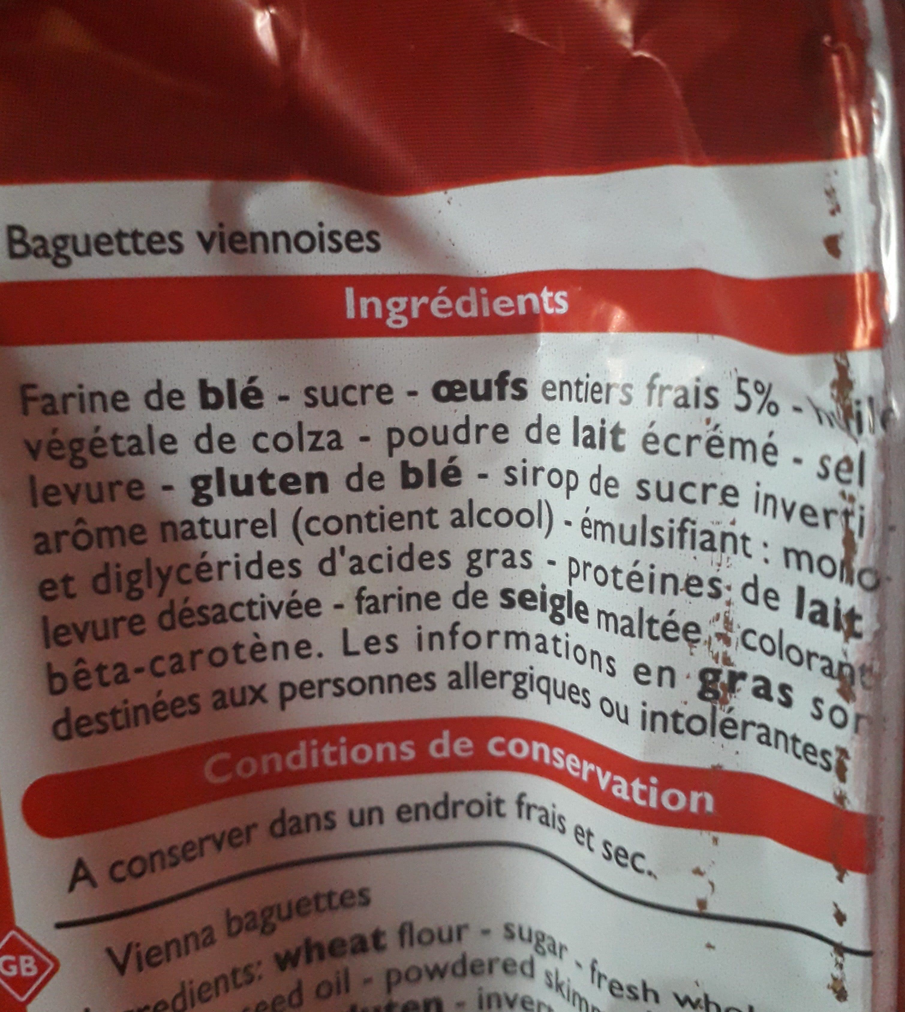Leader Price Baguettes viennoises packshot