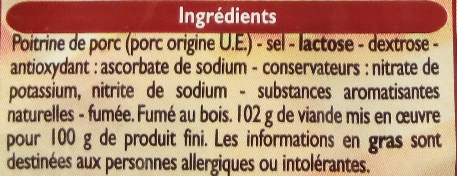 Leader Price Lardons fumés (-35 % de sel) packshot