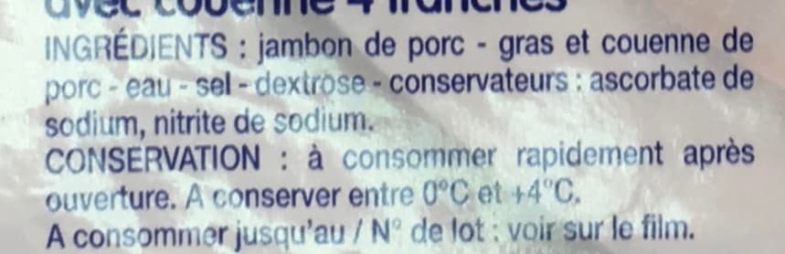 LE PRIX GAGNANT ! Jambon cuit supérieur avec couenne packshot
