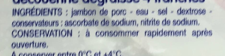 DLP (Distribution Leader Price) Jambon cuit supérieur découenné dégraissé packshot