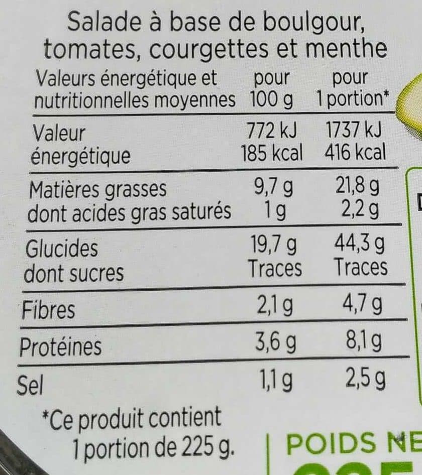 Franprix Boulgour Tomates, Courgettes, Menthe packshot