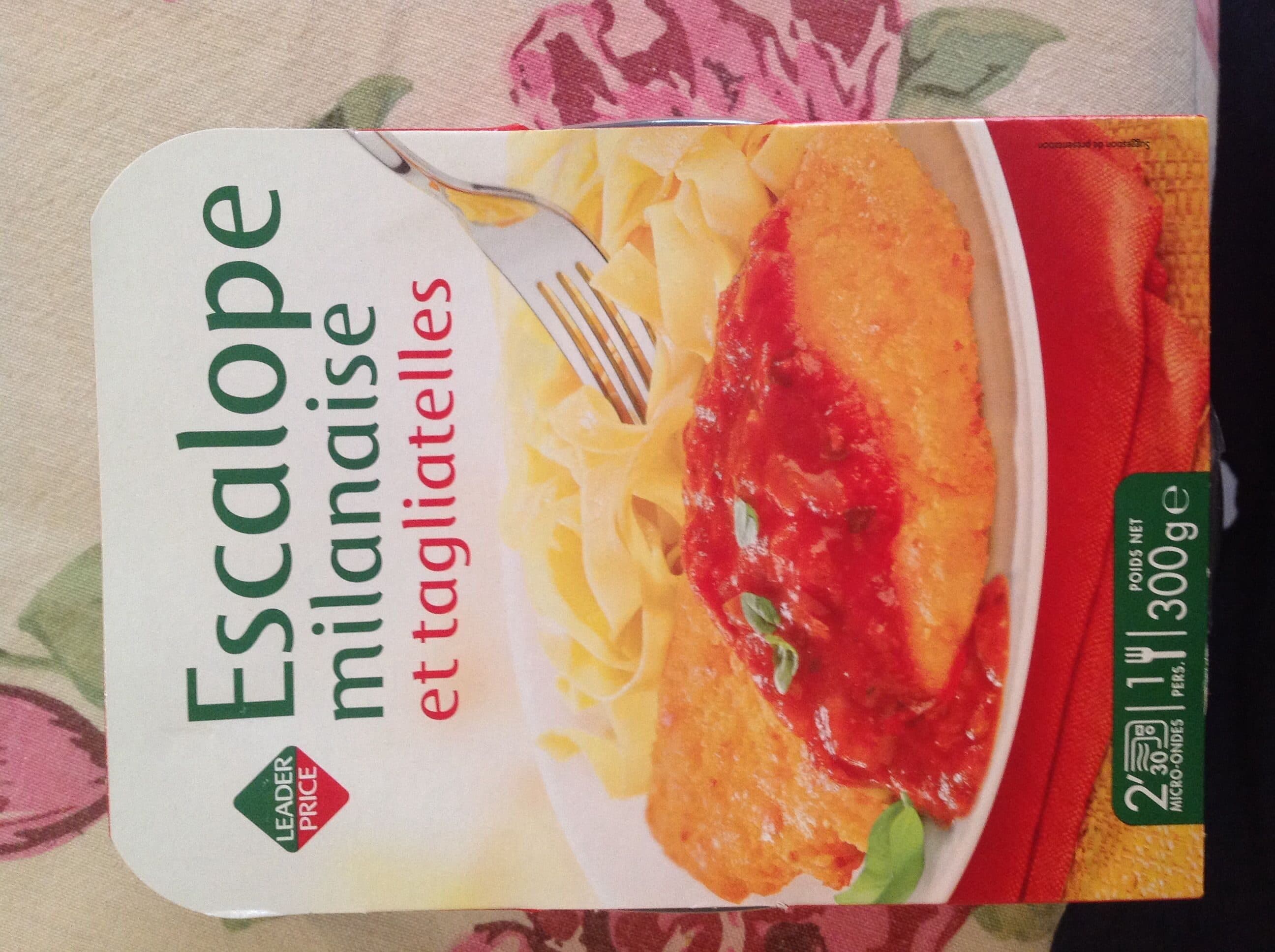Leader Price Escalope milanaise et tagliatelles packshot