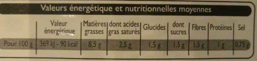 Leader Price Concombres à la crème packshot