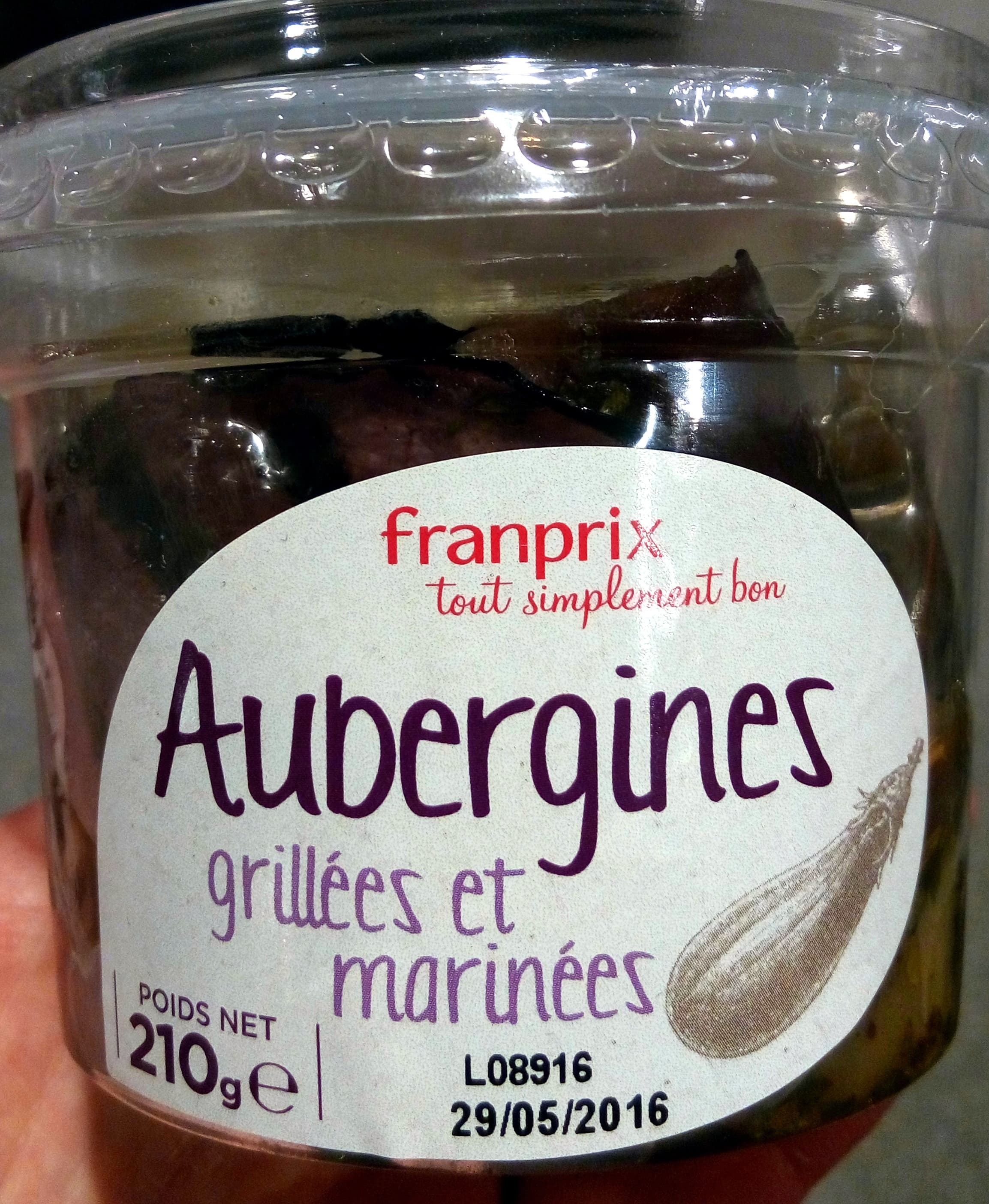 Franprix Aubergines Grillées et Marinées packshot
