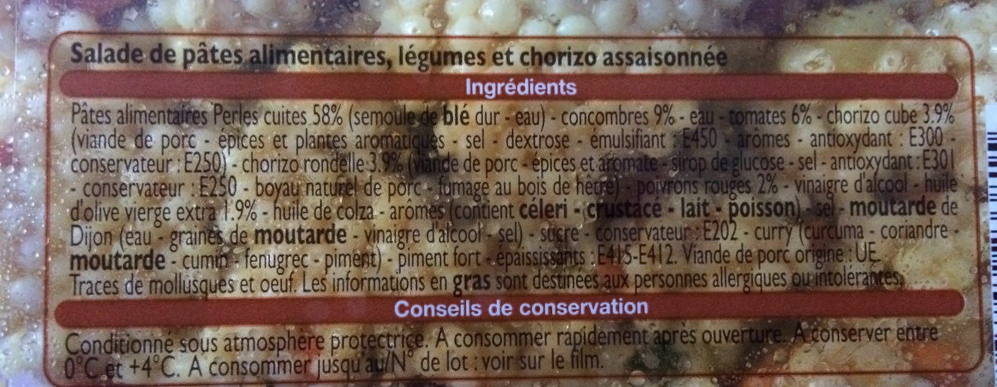 Leader Price Salade de Pâtes au Chorizo packshot