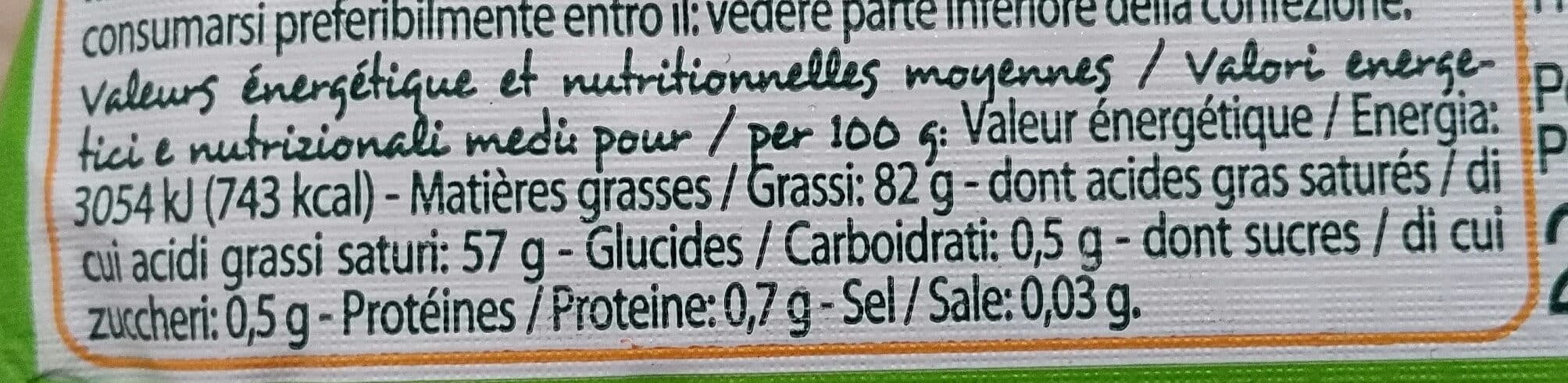 Leader Price Beurre de baratte doux Bio (82 % MG) packshot