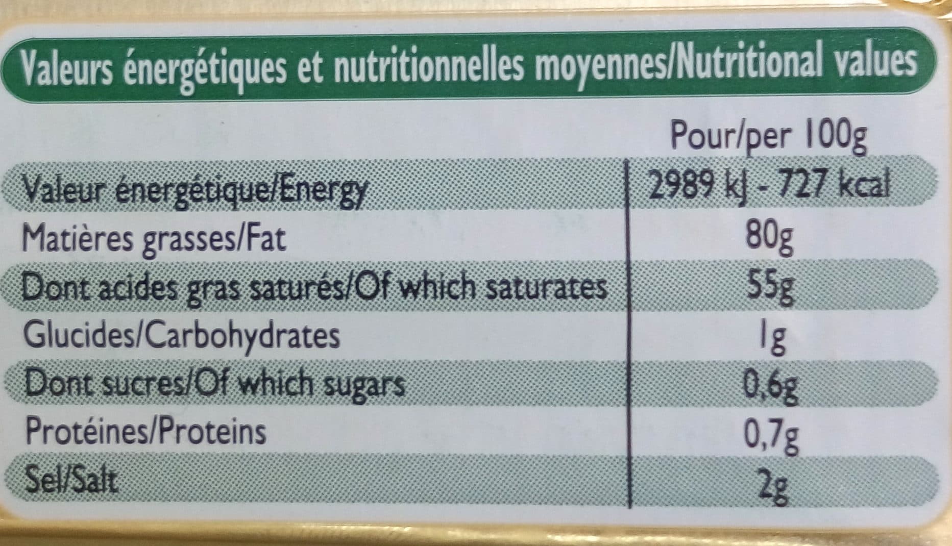 Leader Price Beurre demi-sel packshot