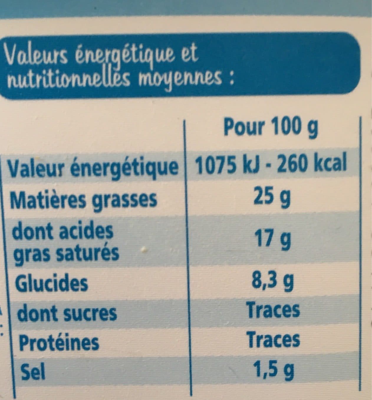 Leader Price Fine Ligne Demi-Sel à Tartiner (25% MG) packshot