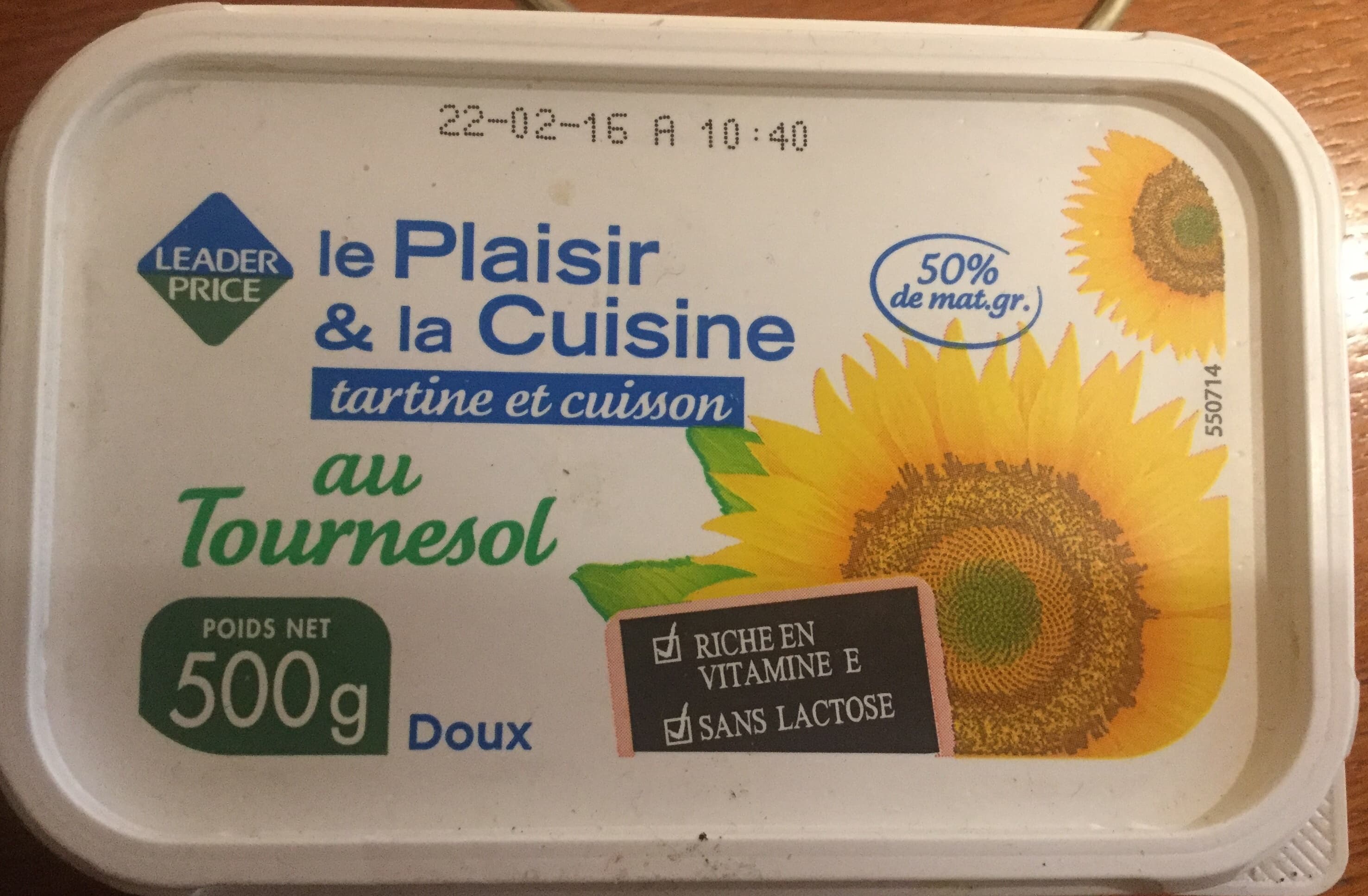 Leader Price Le Plaisir & La Cuisine - Tartine et Cuisson packshot