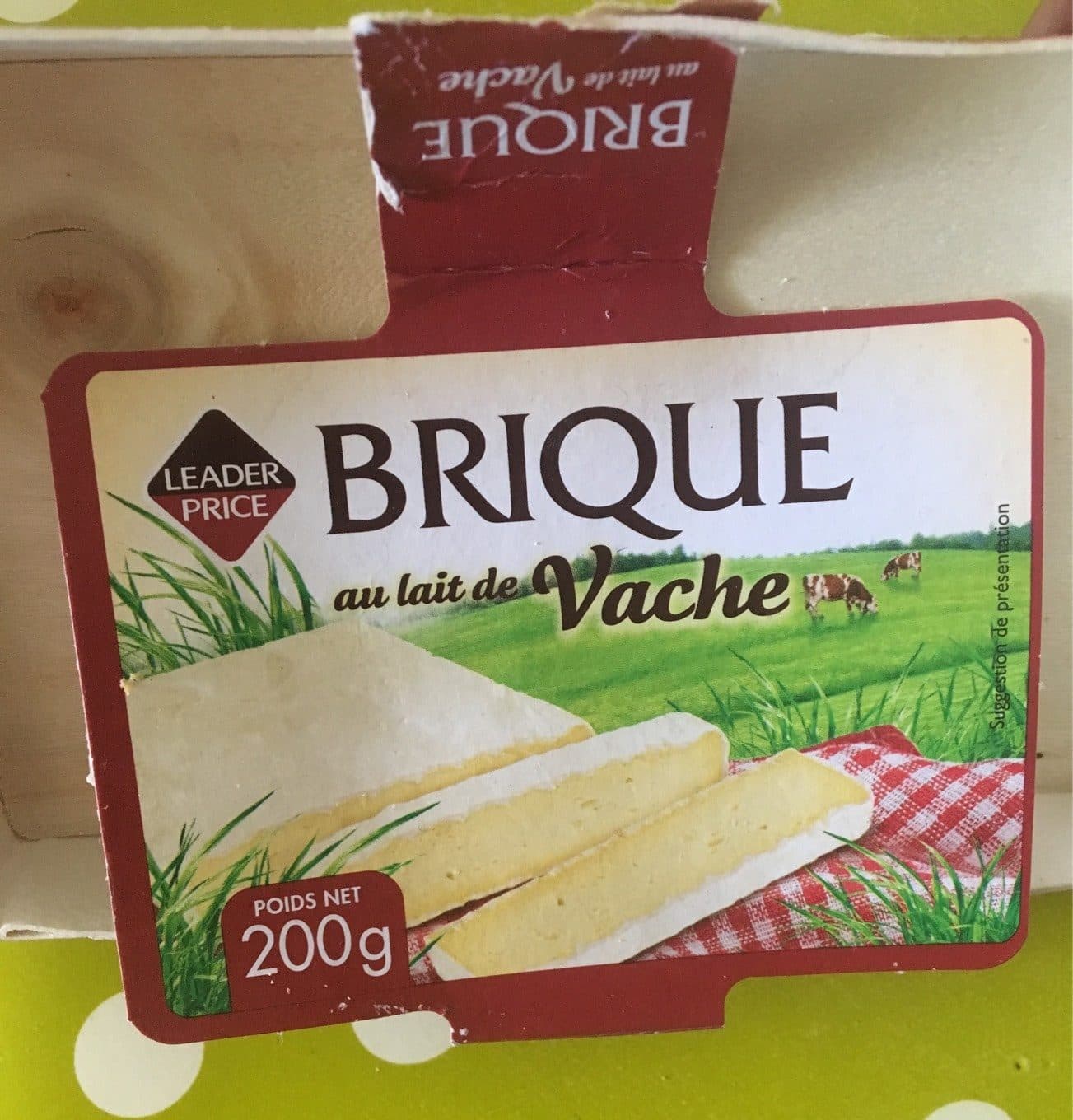 Leader Price Brique au lait de vache packshot