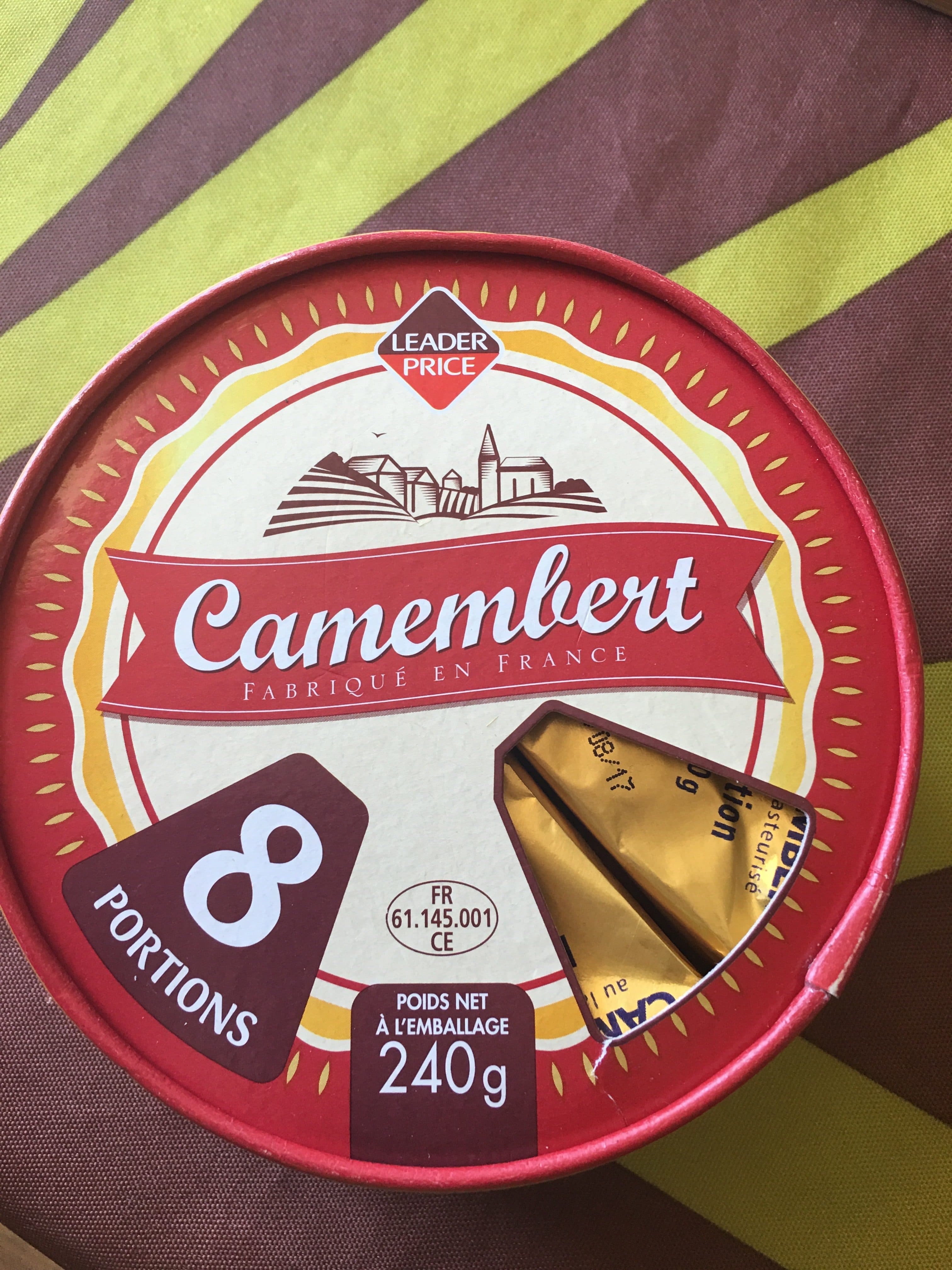 Leader Price Camembert 8 portions packshot