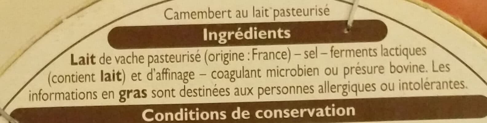 Leader Price Le vieux colombier - Camembert de caractère packshot