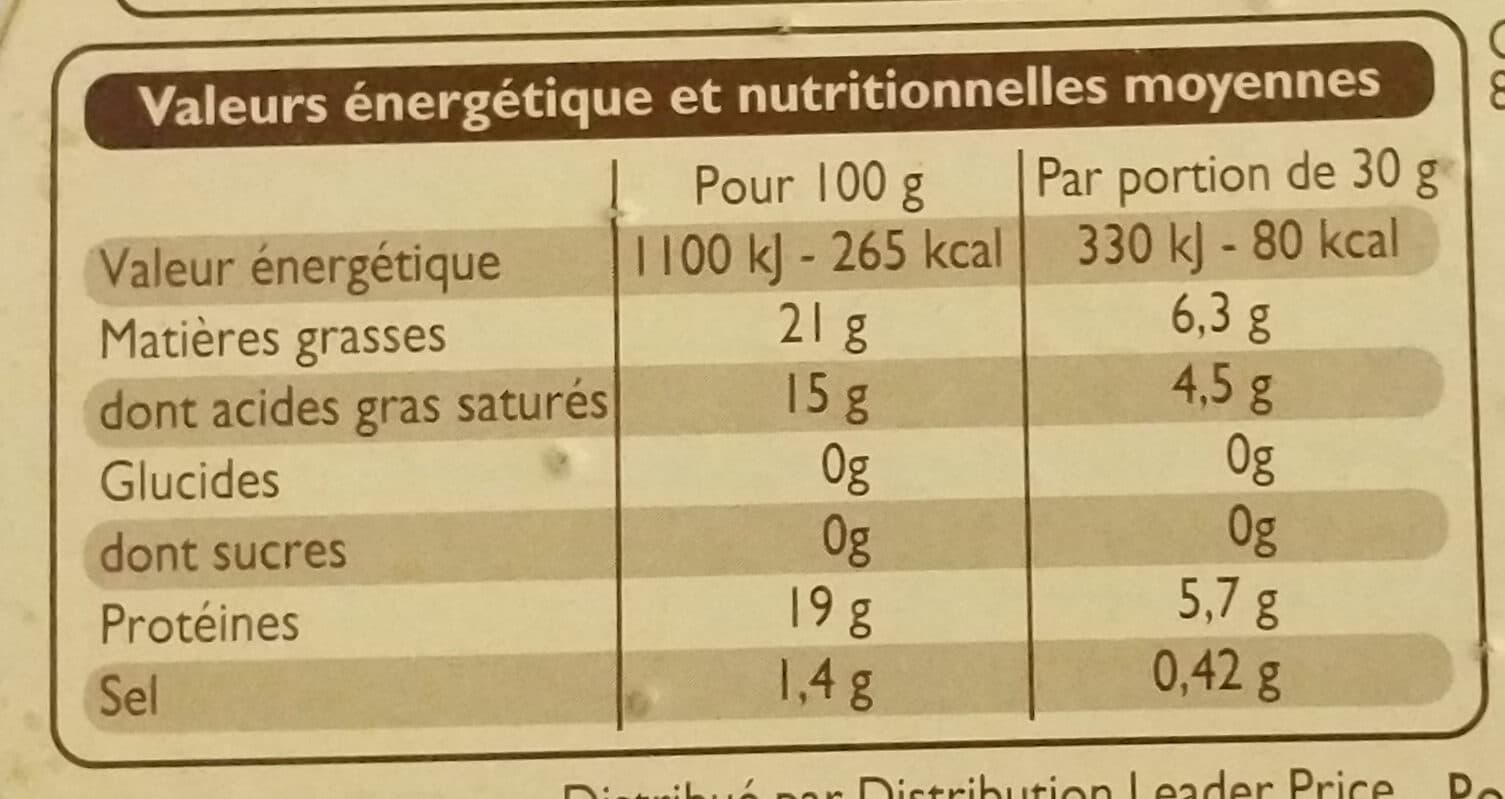 Leader Price Le vieux colombier - Camembert de caractère packshot