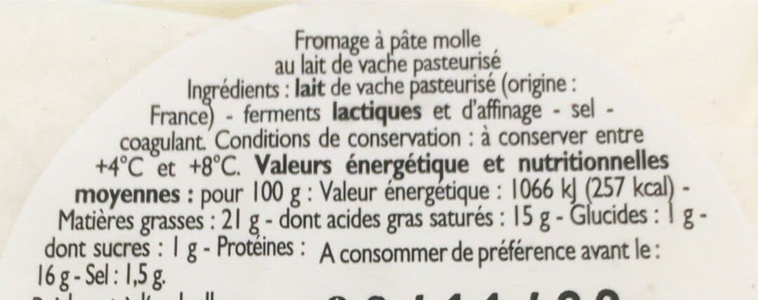 Leader Price Carré d'affinois packshot