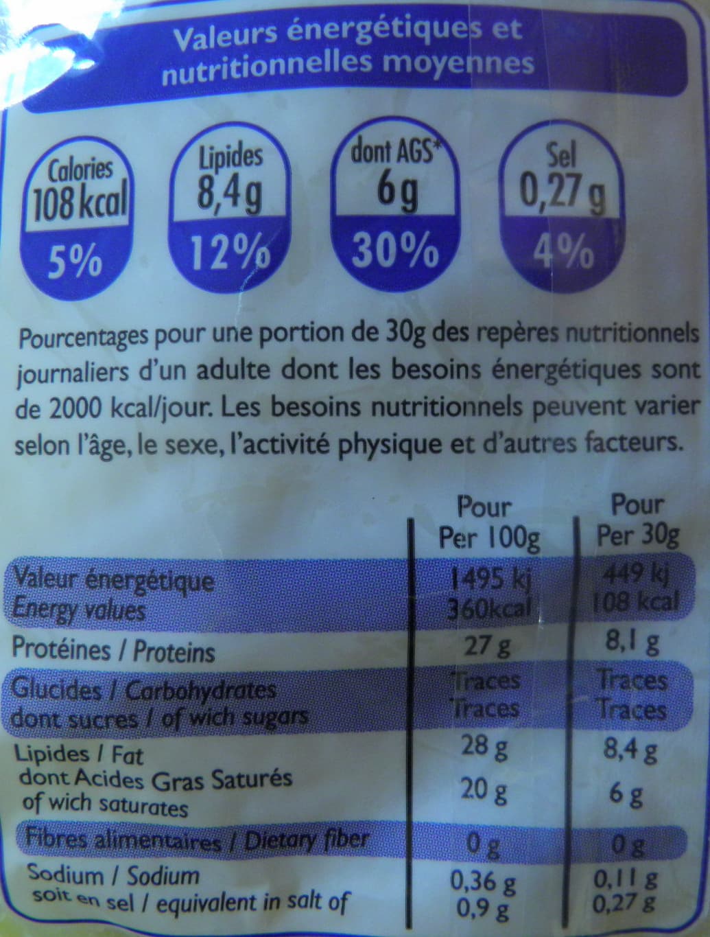 Leader Price Emmental Français Râpé (28 % MG) packshot