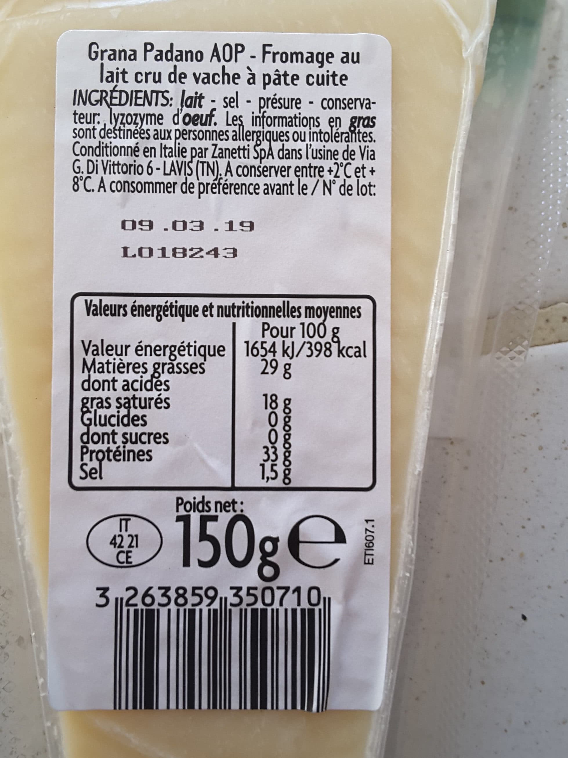 Leader Price Grana panado packshot