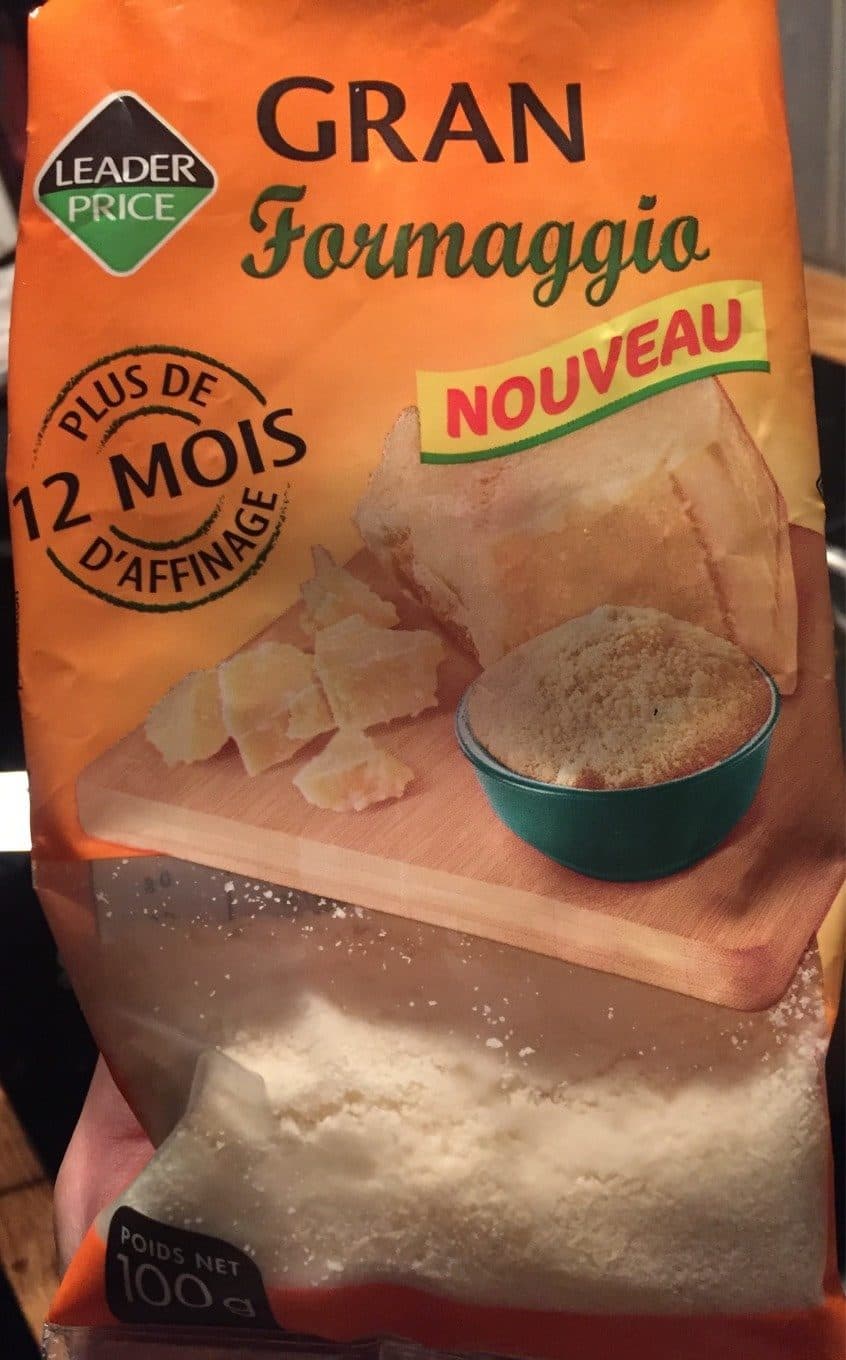 Leader Price Ersatz de Parmesan packshot